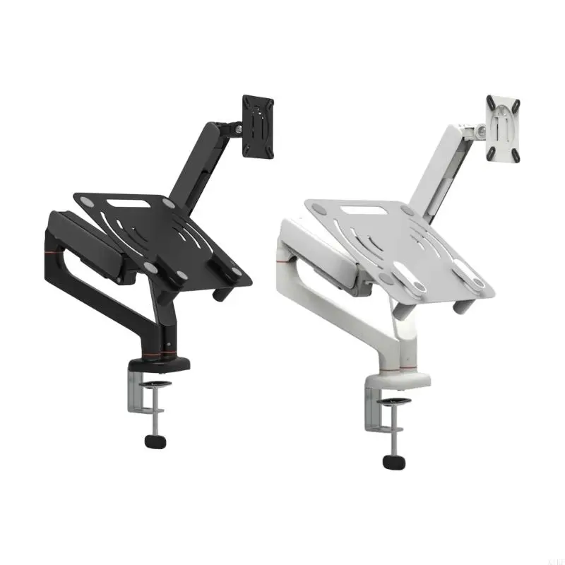 Soporte doble brazo para monitor ajustable con resorte gas escritorio - imagen 3