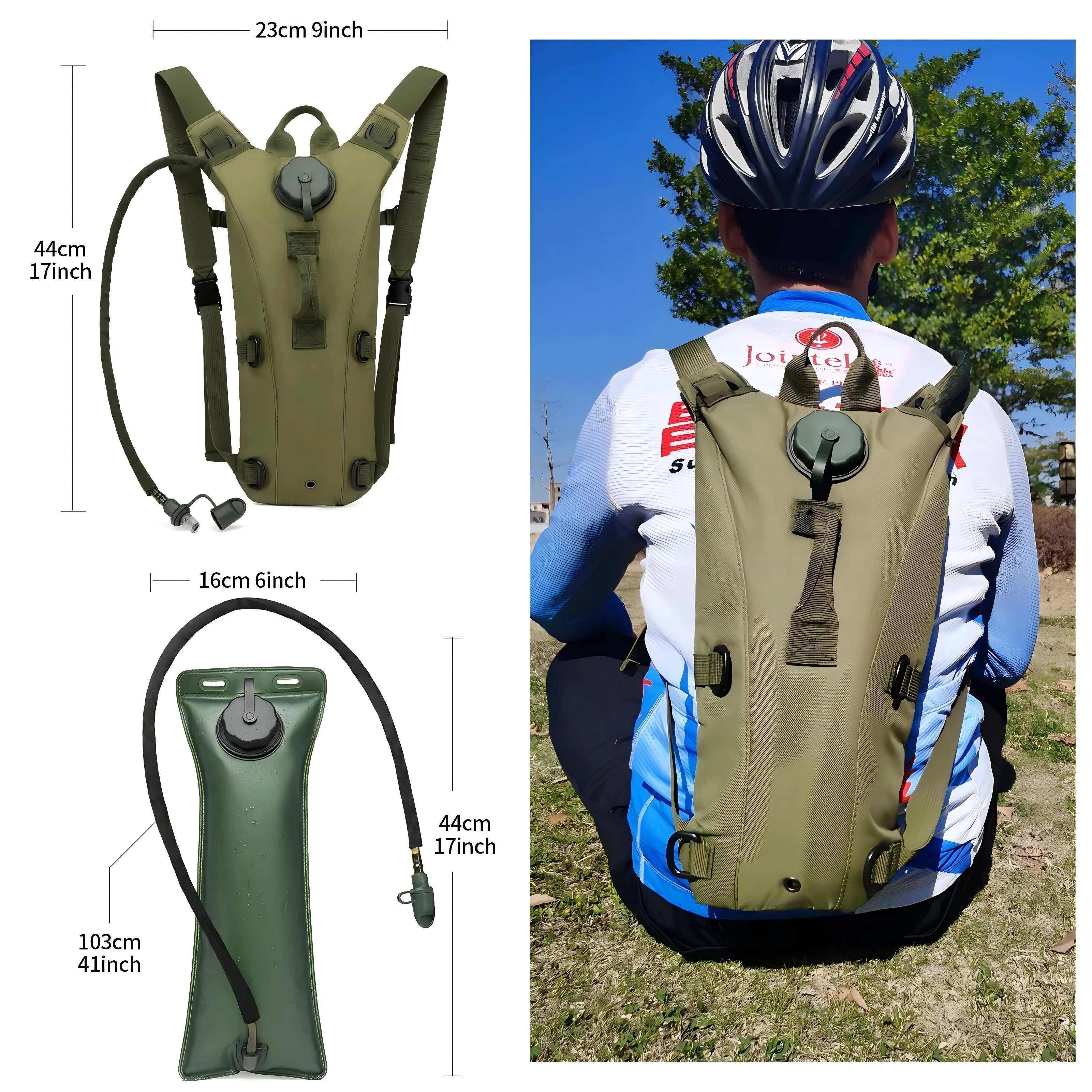 Mochila de hidratación impermeable con vejiga de agua – Senderismo - imagen 4
