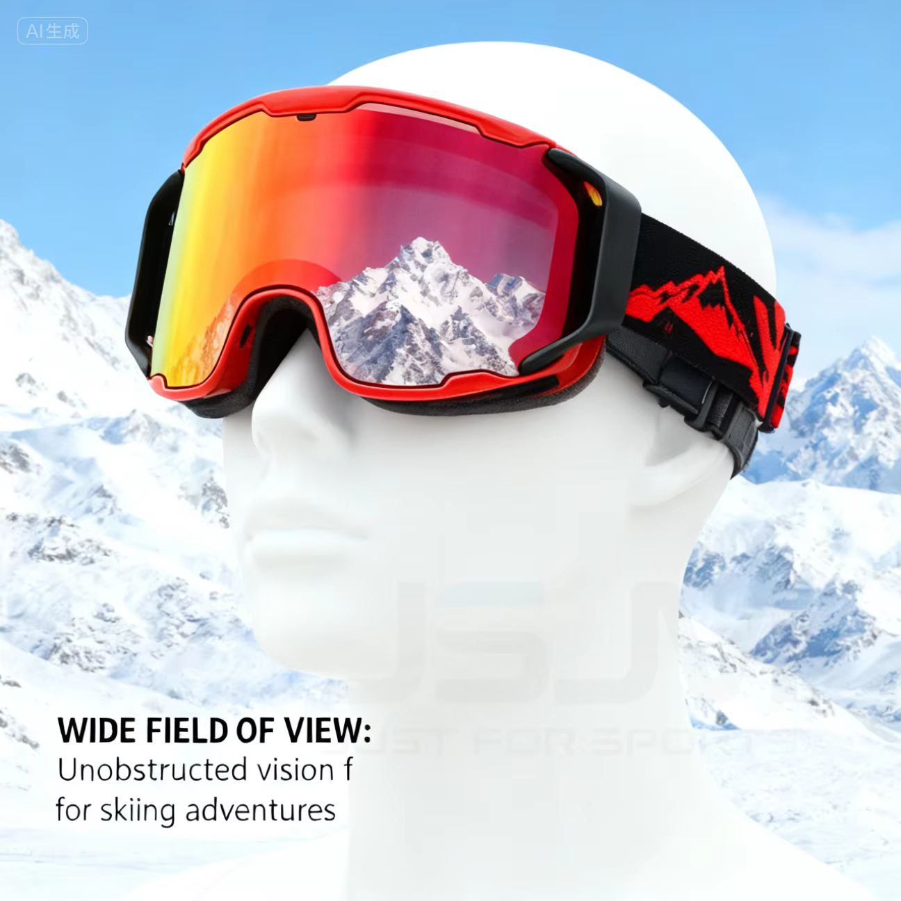 Gafas de esquí antiniebla doble capa UV400 para snowboard y moto nieve - imagen 4
