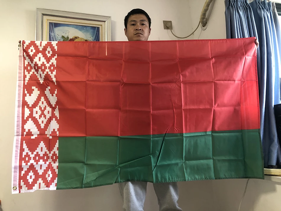 Bandera Bielorrusia 90x150 cm – Nacional de poliéster para exterior - imagen 2