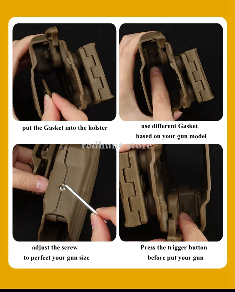 COLT 1911 Funda táctica muslo compatible Glock mano derecha - imagen 5