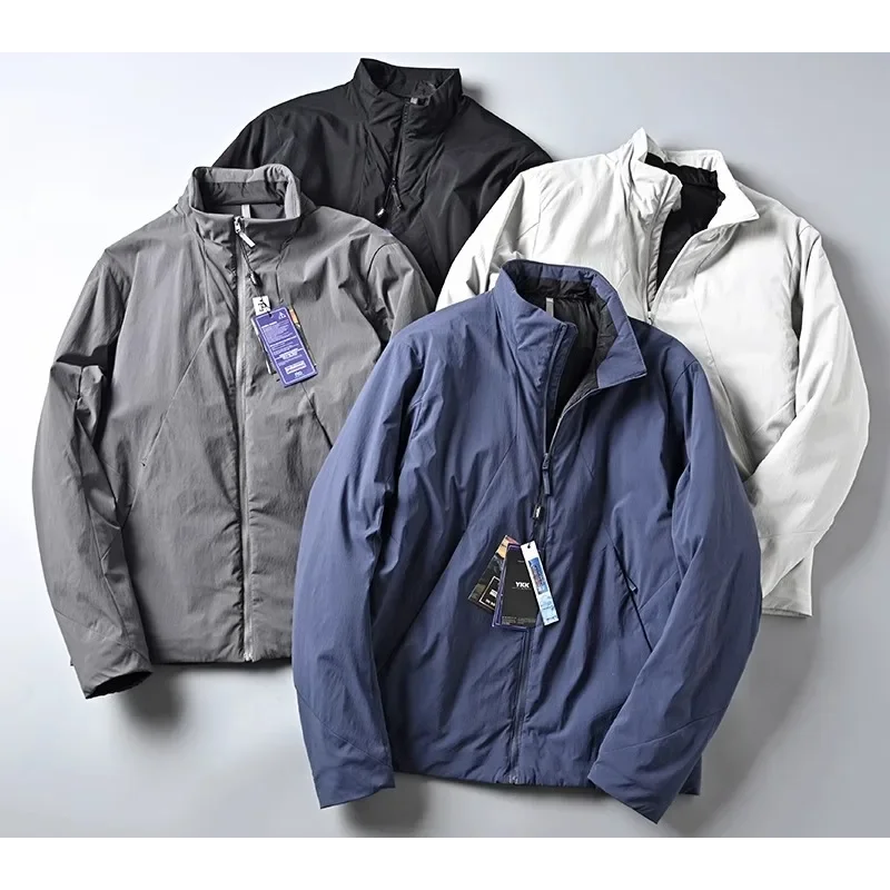 Chaqueta impermeable y cortavientos algodón hombre cuello alto – Outdoor ligero - imagen 2