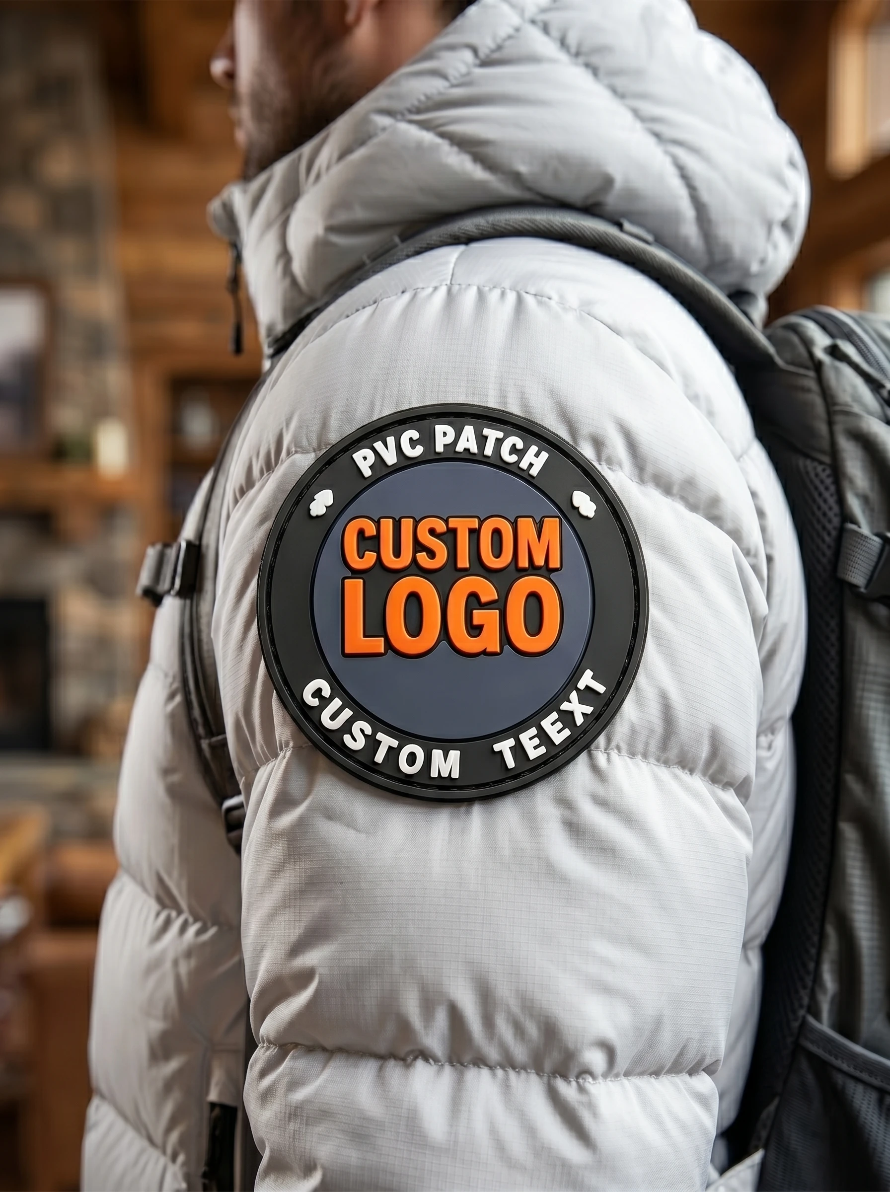 Parche PVC termoadhesivo 3D logotipo personalizado con velcro - imagen 5