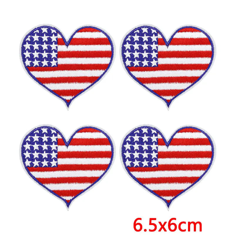 Parche termoadhesivo bordado gnomos patrióticos bandera USA - imagen 2
