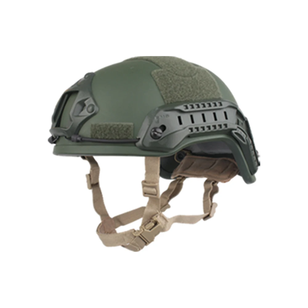 Ejemplo de casco con máscara y gafas ajustadas