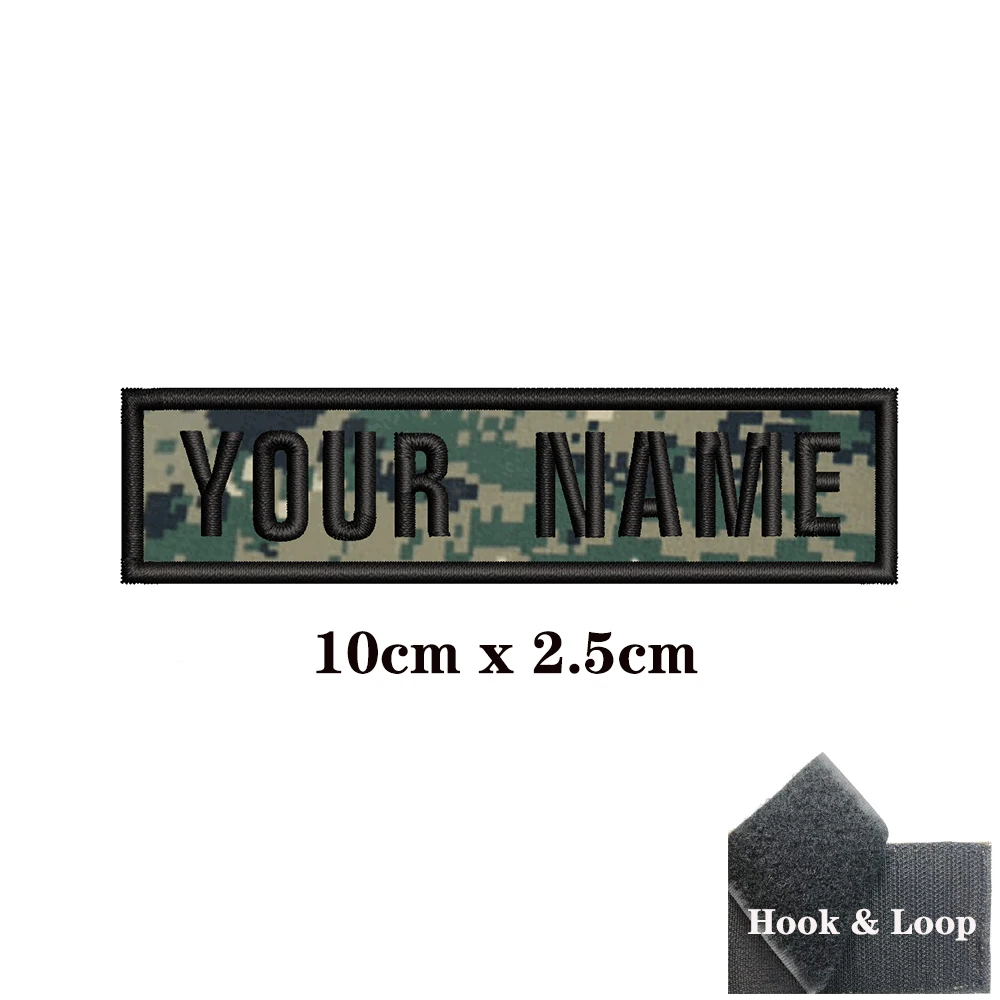 Parche táctico velcro camuflaje – Personalizable con nombre para chaleco
