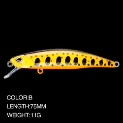 Señuelo jerkbait suspendido 75mm para trucha y carpa – Pececillo artificial