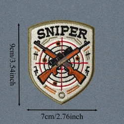 Parche táctico SNIPER Twin Guns gancho y bucle para chaleco