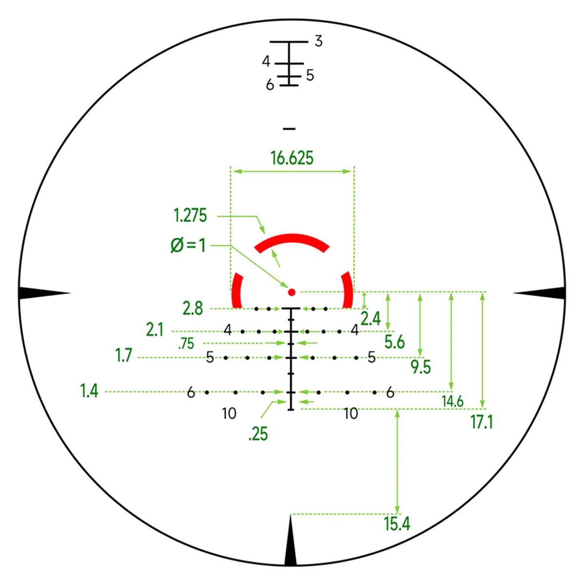 Mira telescópica LPVO 1-6x24 SFP tubo 30 mm retícula iluminada táctica - imagen 3