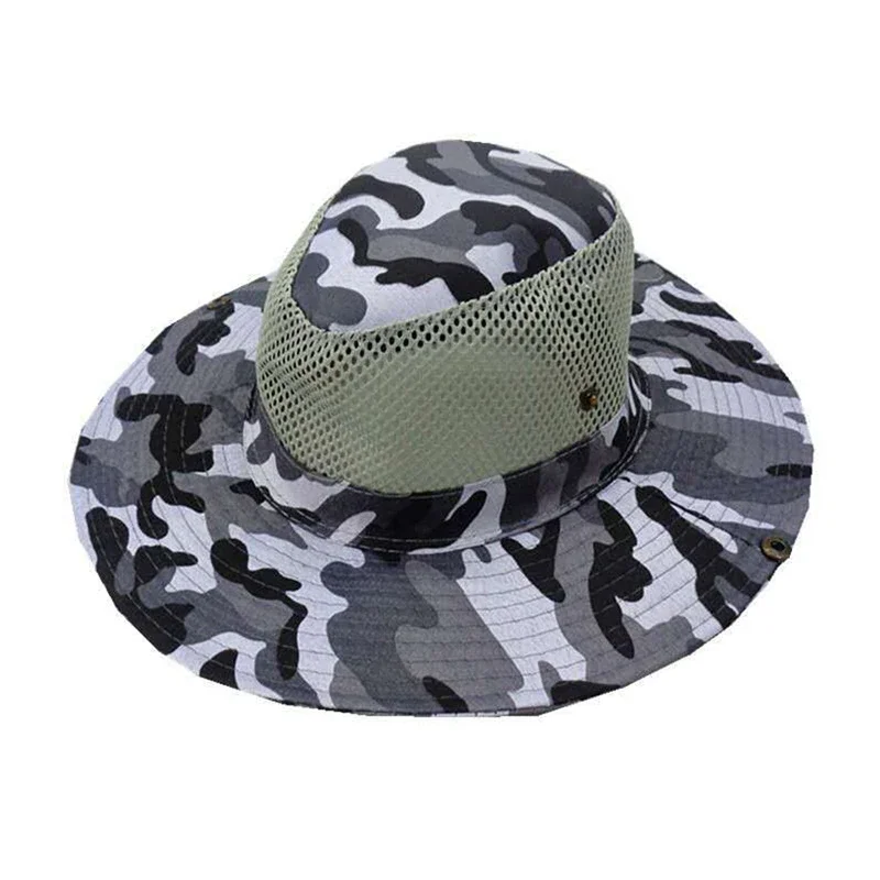 Sombrero camuflaje transpirable ala ancha para caza - imagen 3