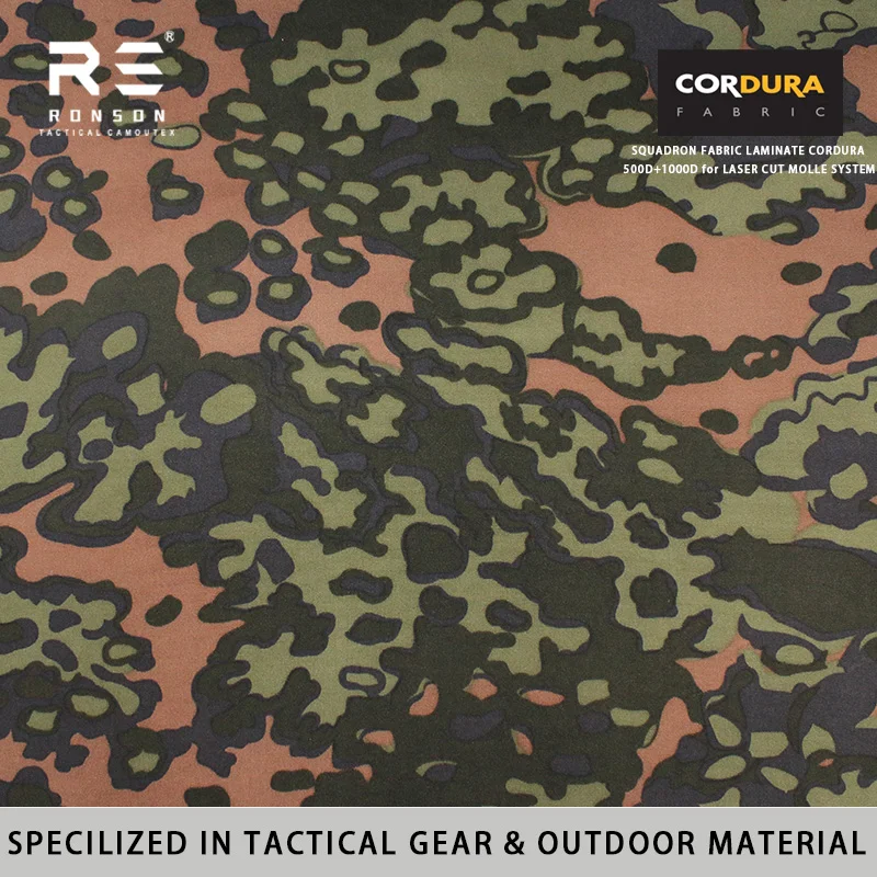 M42 Tejido táctico camuflaje hoja de roble Cordura laminado MOLLE