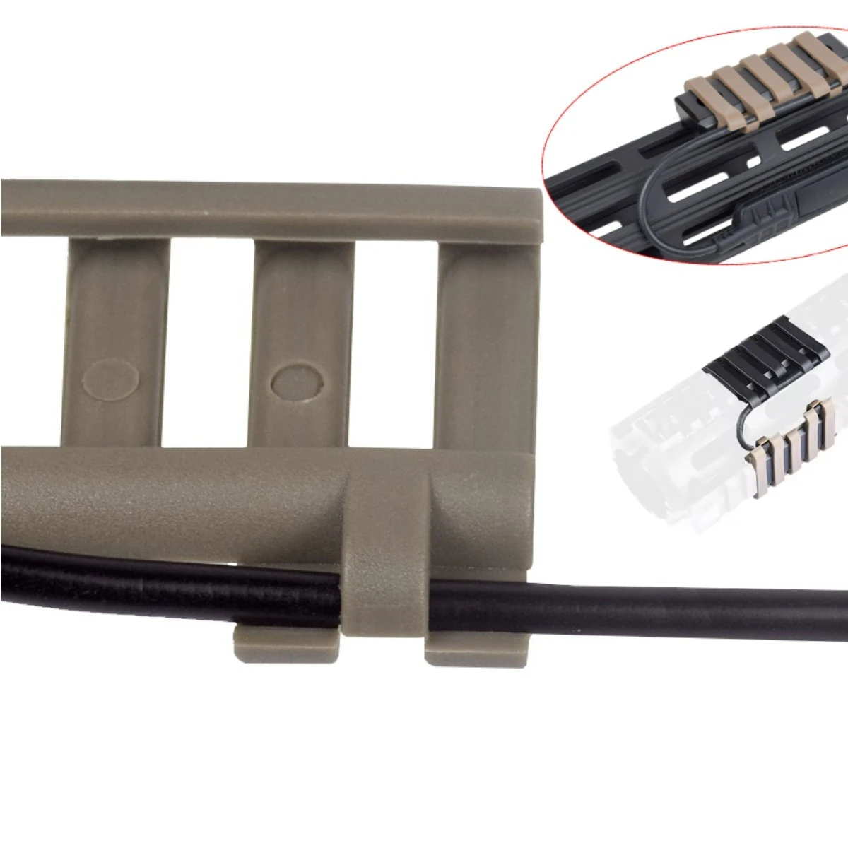 Soporte de cable riel Picatinny táctico para interruptor de presión - imagen 3