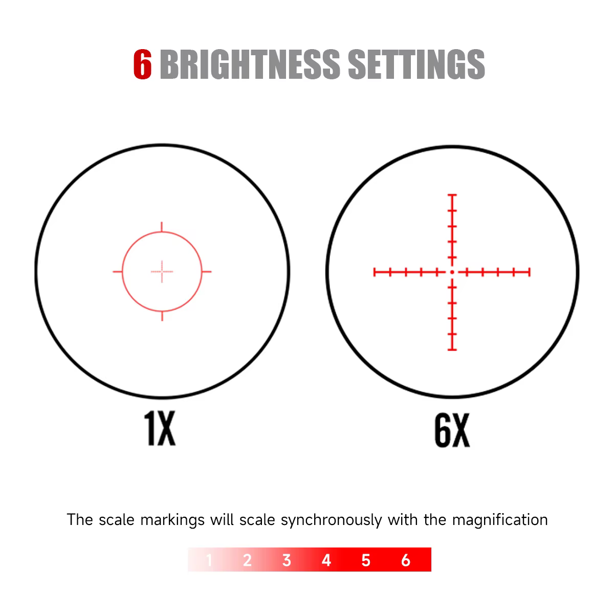 VT Tactical mira telescópica antivibración retícula roja iluminada - imagen 2