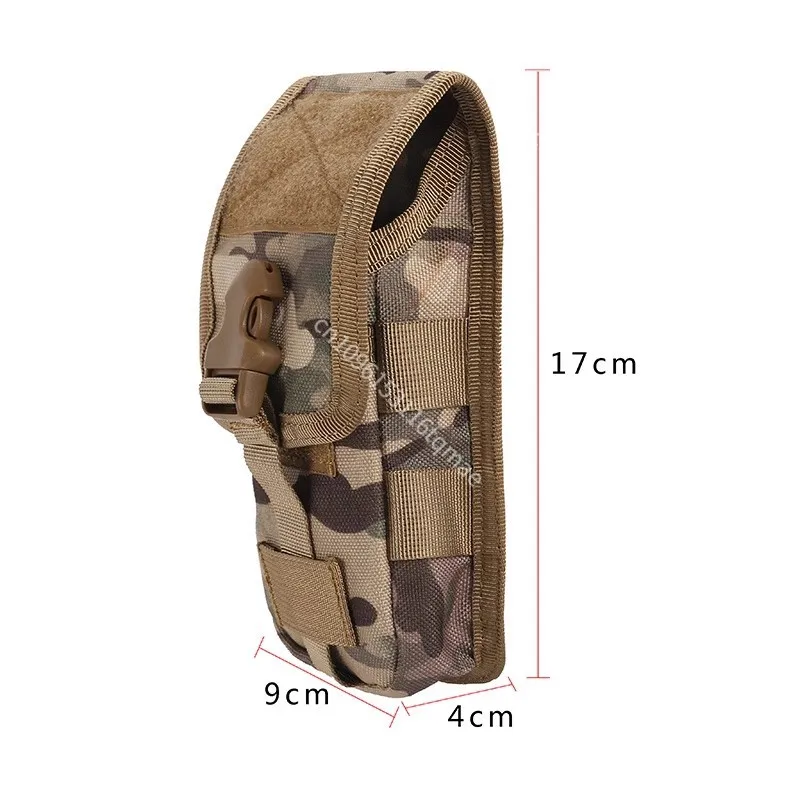 Bolsa táctica MOLLE 1000D para teléfono y EDC, doble capa