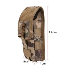 Bolsa táctica MOLLE 1000D para teléfono y EDC, doble capa