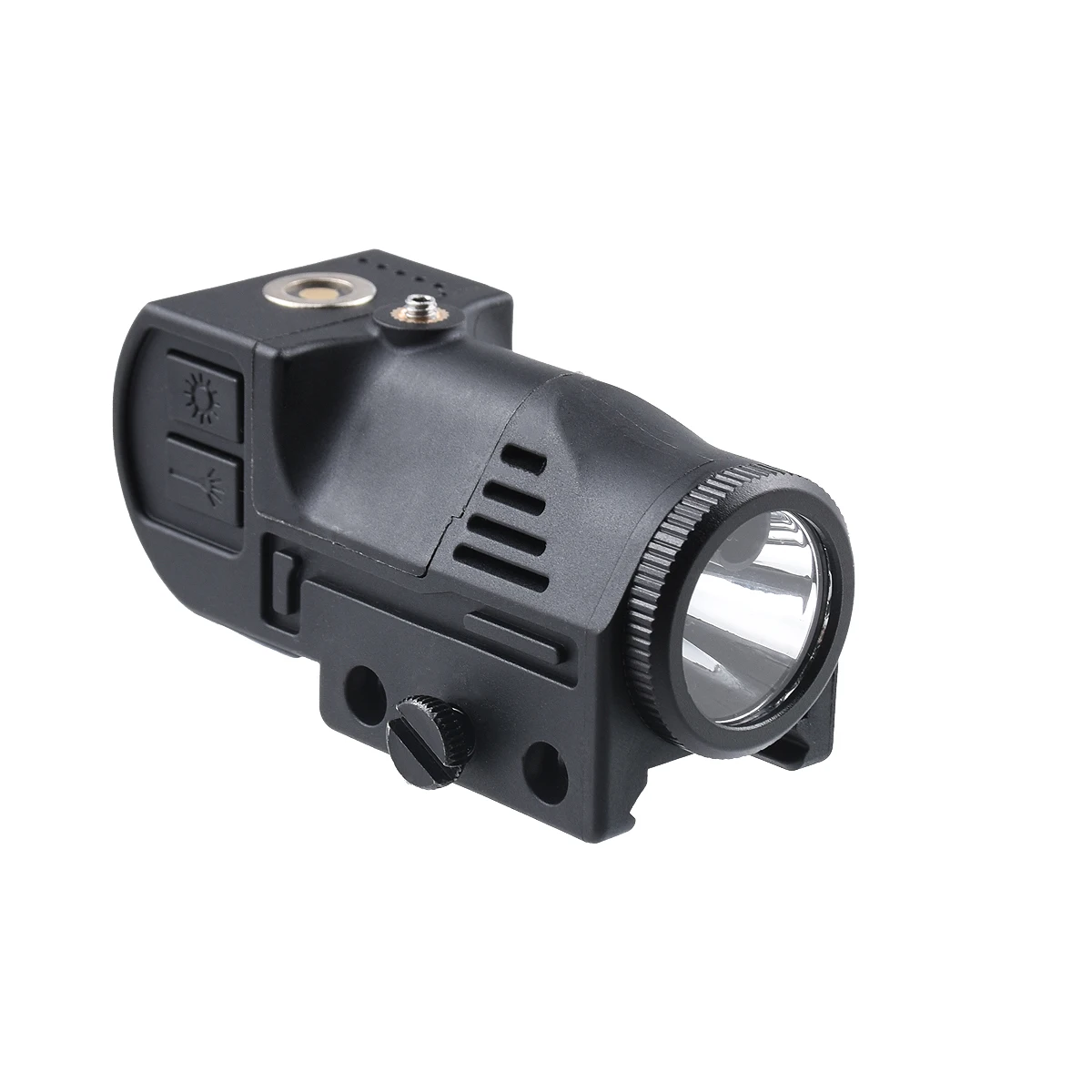 Linterna táctica recargable con láser y soporte Picatinny 20 mm - imagen 3