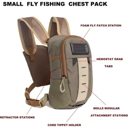 Bolsa táctica de pecho ultraligera para pesca con mosca y camping
