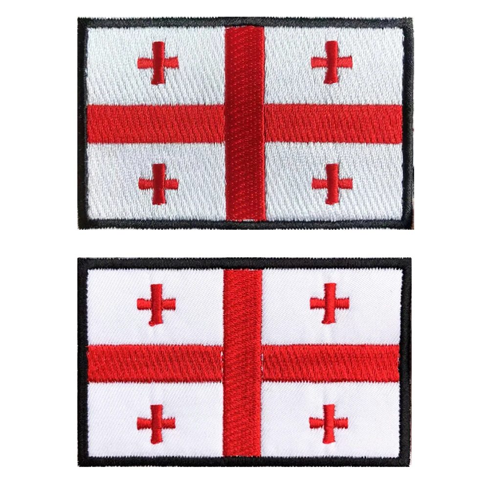 Parche militar bordado bandera Georgia con velcro y para coser - imagen 4