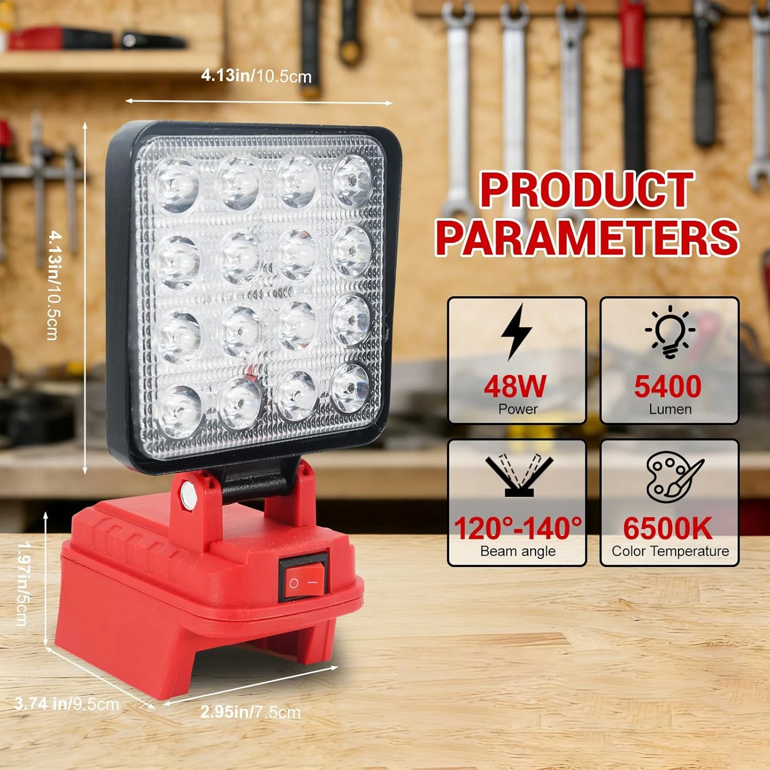 Lámpara de trabajo LED inalámbrica Milwaukee M18 con USB y emergencia - imagen 2