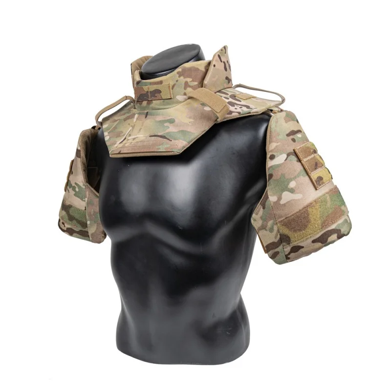 YDONG Chaleco Táctico Negro y Gris con Protección Cervical y Hombros - imagen 3