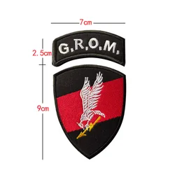 Parche táctico bordado bandera polaca – Grom militar para mochila