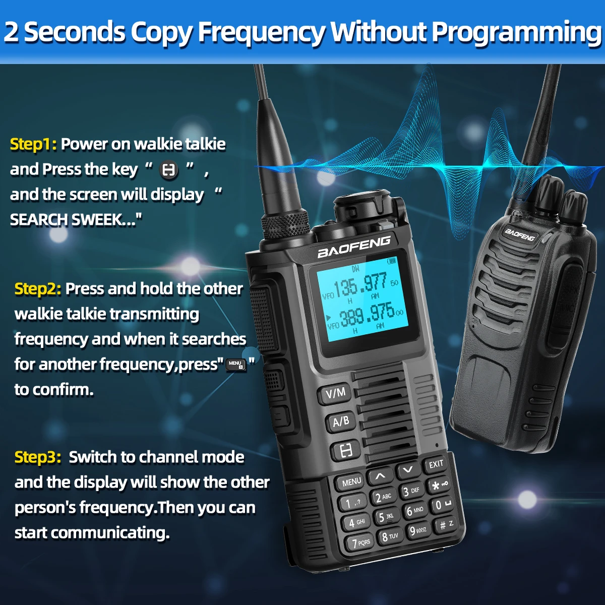 Baofeng UV-K67 Walkie talkie DTMF y NOAA para radioaficionados - imagen 3