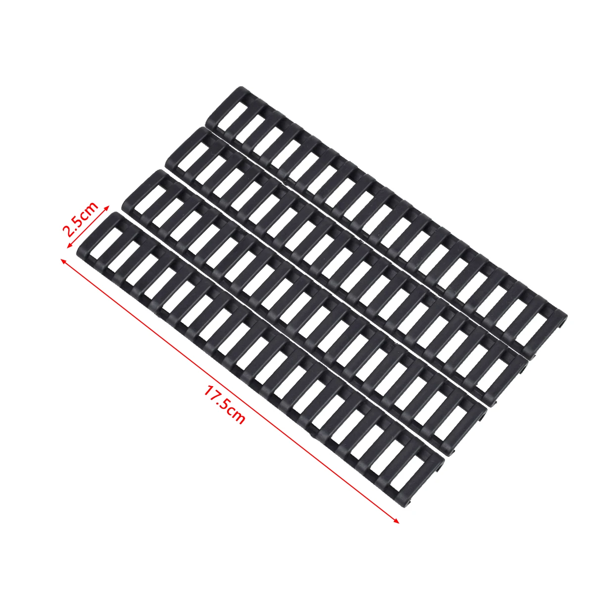 Protector de mano táctico goma ranurado para riel Picatinny 20mm – Airsoft - imagen 5