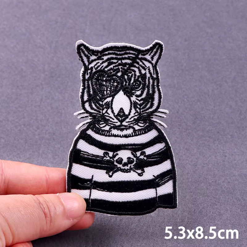 Parche bordado termoadhesivo leopardo y tigre para ropa - imagen 2
