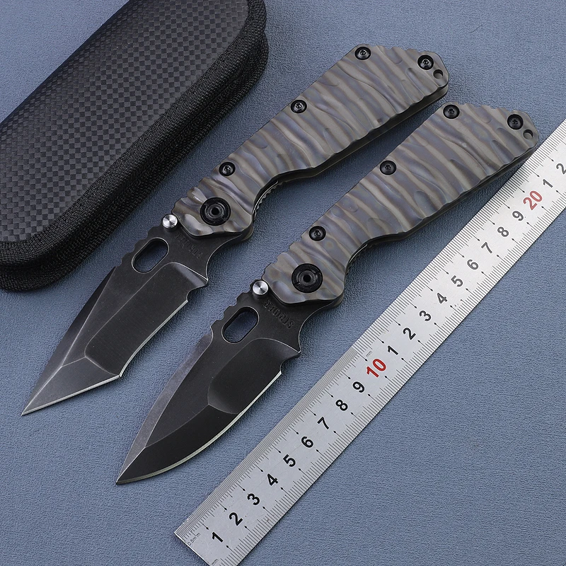 Cuchillo táctico Y-START SMF supervivencia plegable D2 titanio - imagen 3