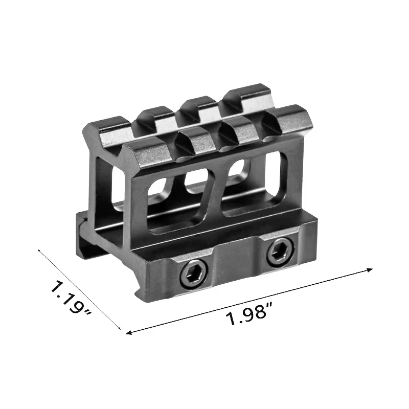 Soporte elevador Picatinny ligero para mira óptica caza - imagen 2