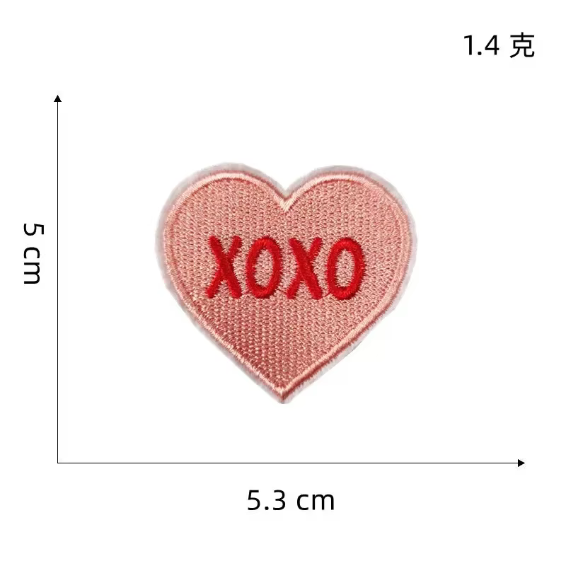 Cutie Parche termoadhesivo bordado corazón XOXO para camisetas - imagen 2