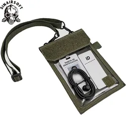 Portadocumentos táctico con cordón de cuello organizador