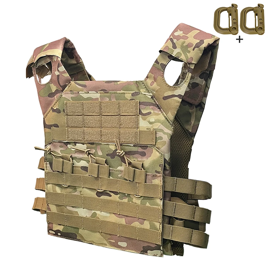 Chaleco táctico MOLLE ligero transpirable nylon ajustable con elástico - imagen 4