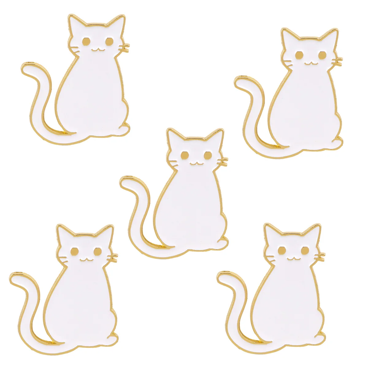 Pin esmaltado de gato negro para solapa tipo broche táctico - imagen 3