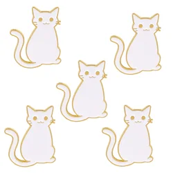 Pin esmaltado de gato negro para solapa tipo broche táctico