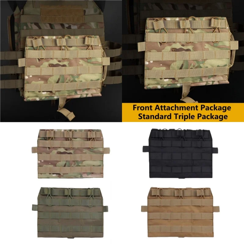 Paquete MOLLE delantero para chaleco táctico – Triple expansión - imagen 2