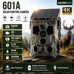 Suntekcam HC-601A Cámara de fototrampeo solar 4K IP65 nocturna