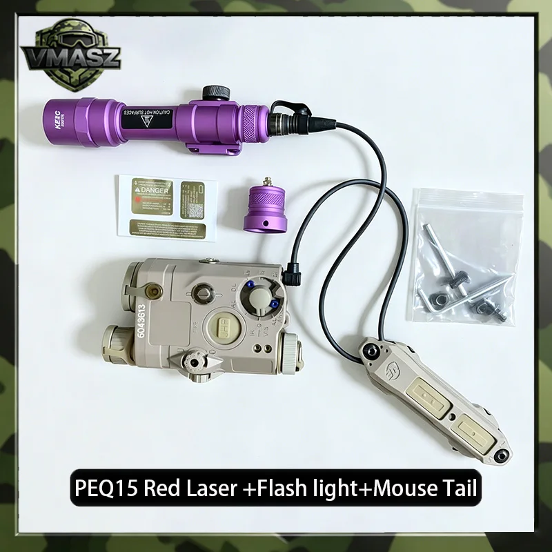 PEQ15 puntero láser rojo con interruptor doble control táctico - imagen 3
