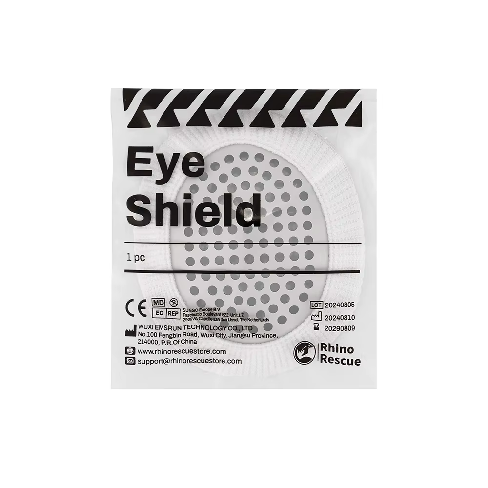 Escudo ocular RHINO de aluminio visto de frente