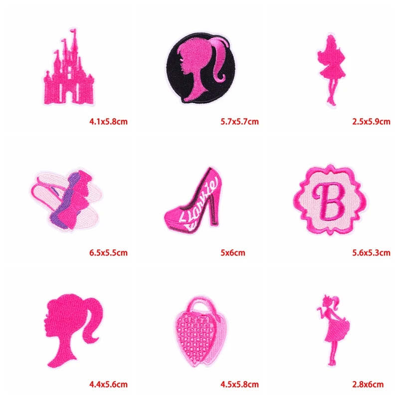 Parche bordado decorativo rosa para ropa y bolsos – Insignia para coser - imagen 3