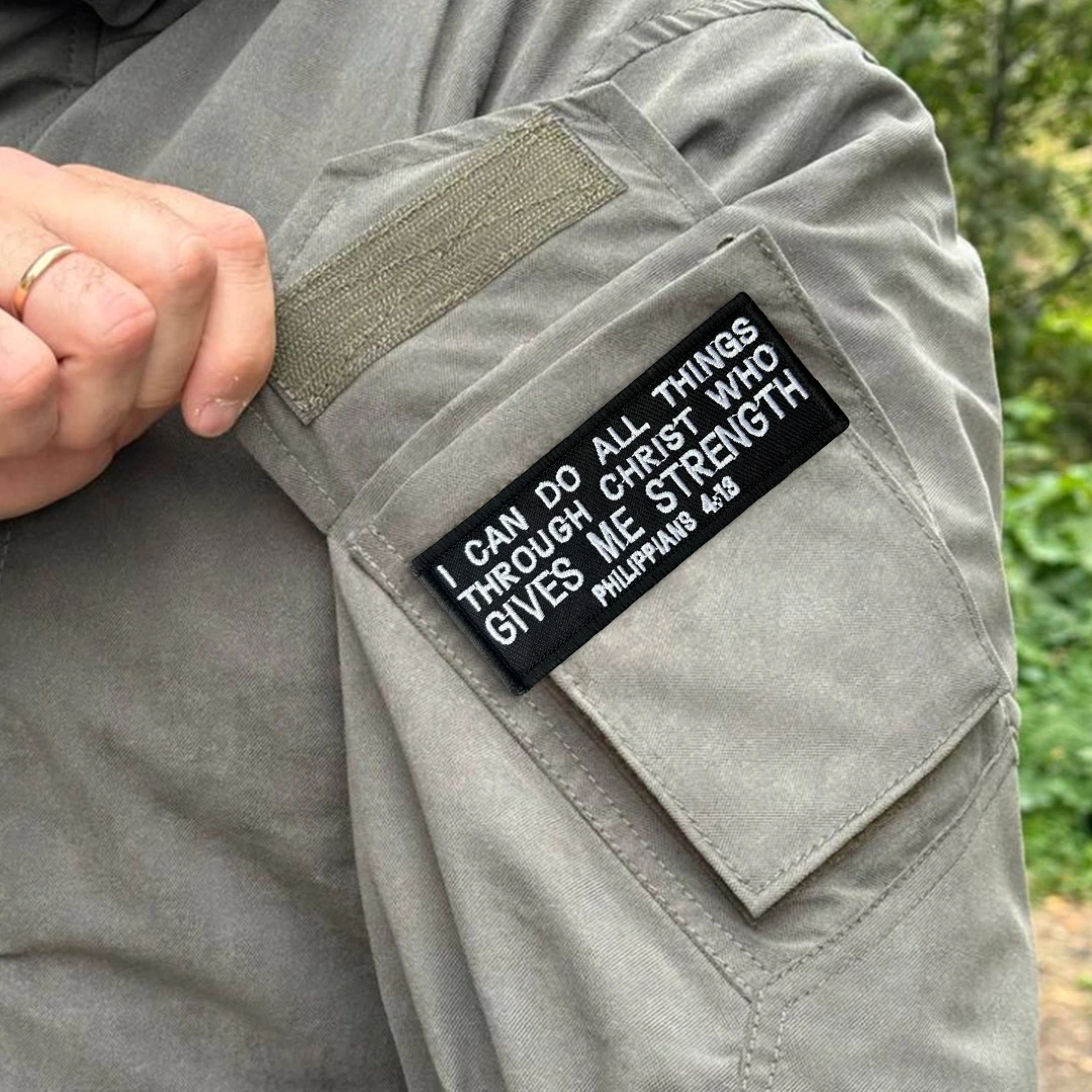 Parche bordado religioso insignia de fe para mochila o chaqueta - imagen 4