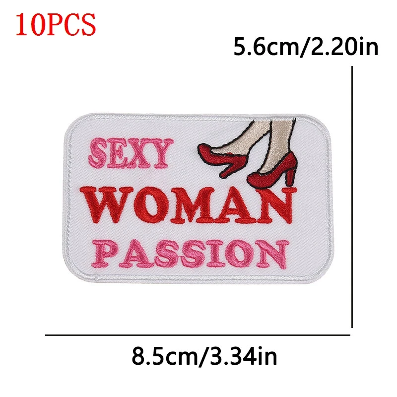 Parche bordado para planchar mujer pasión – insignia DIY - imagen 2