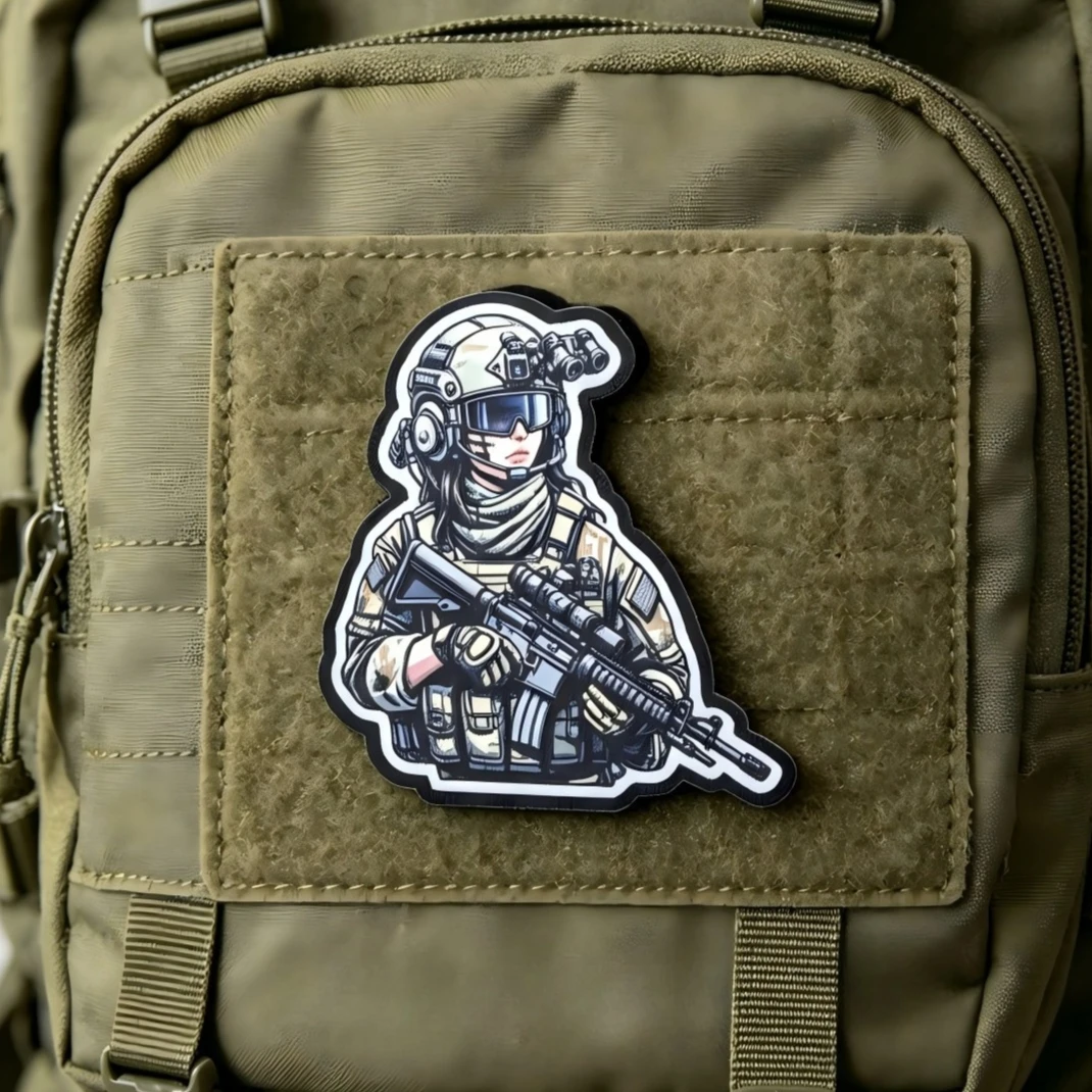 Parche de moral Tactical Girl con velcro para mochila y uniforme - imagen 5
