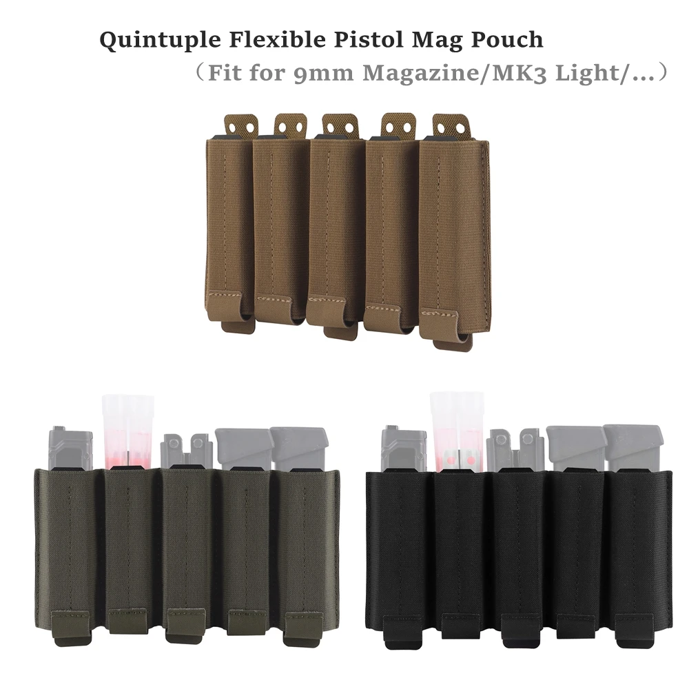 Funda táctica MOLLE flexible para pistola y accesorios EDC caza - imagen 4