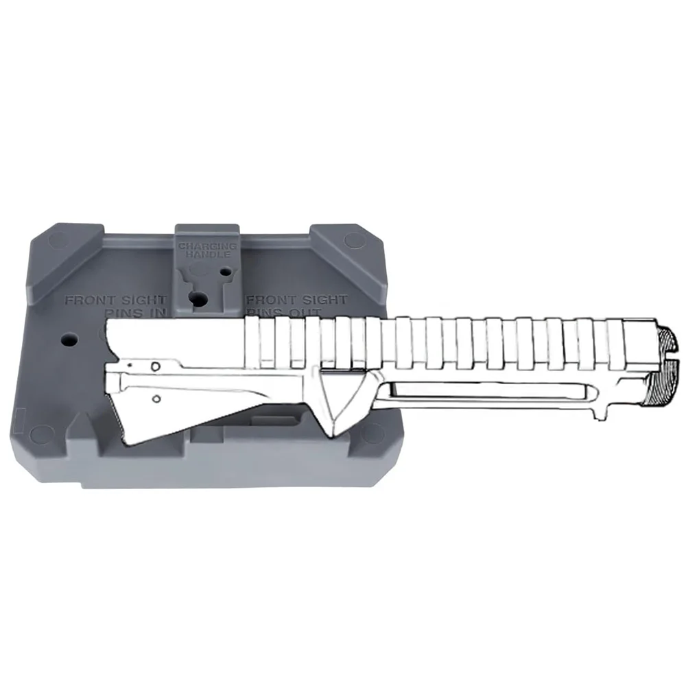 Bloque de reparación para AR-15 en plástico gris