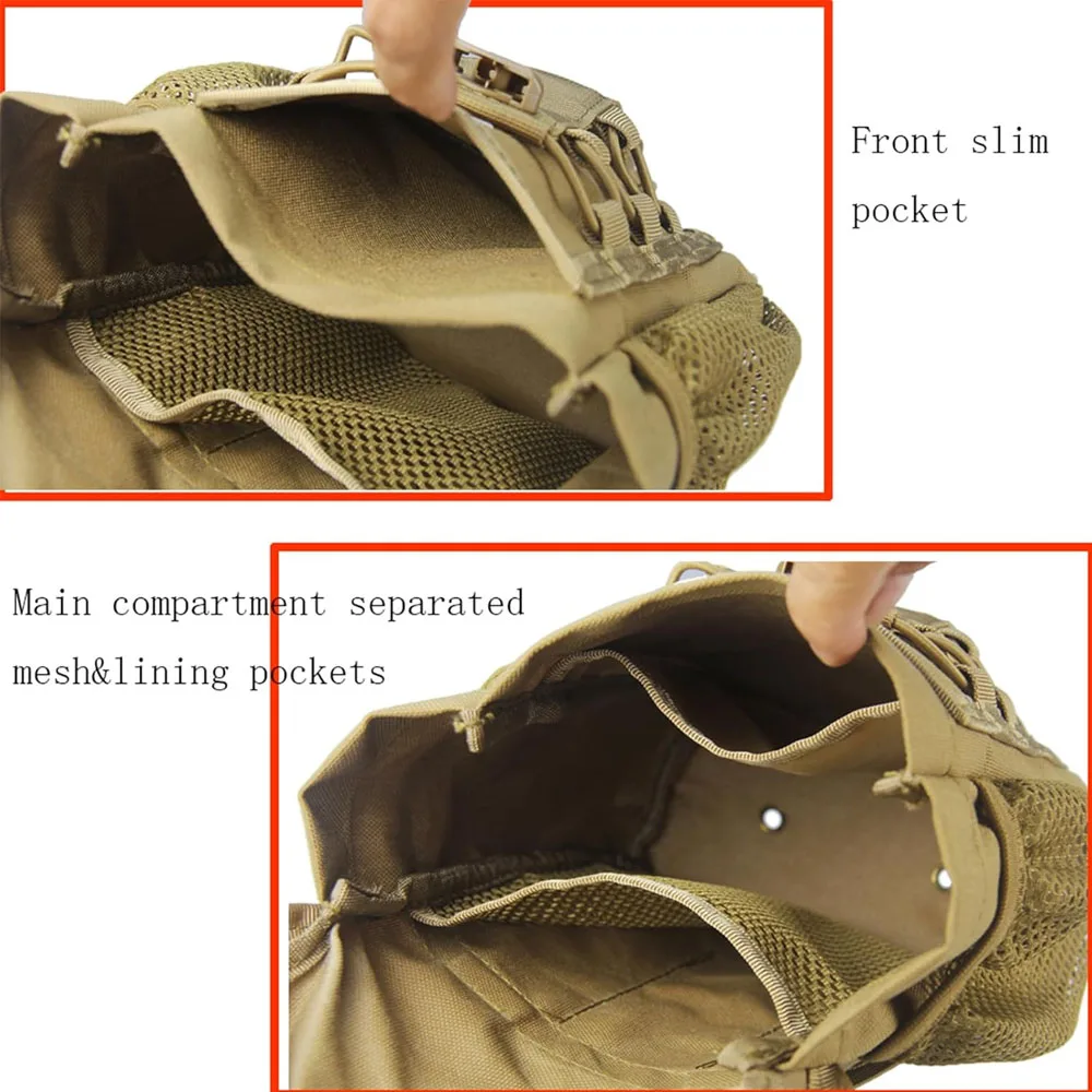 Bolsa táctica MOLLE admin EDC con cordón, soporte teléfono y botella - imagen 2