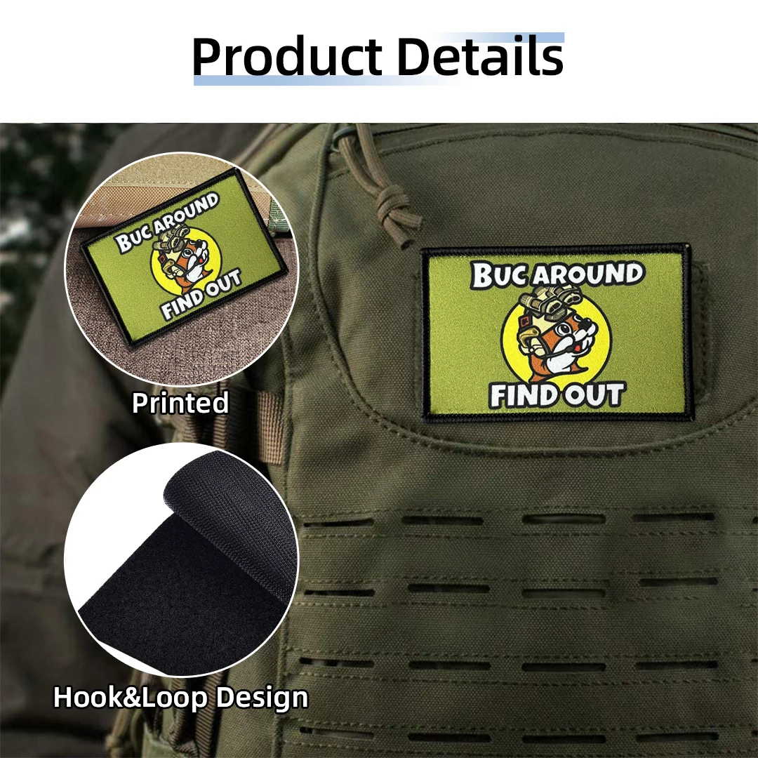 Parche táctico velcro FAFO castor – para chaleco y mochila táctica - imagen 2