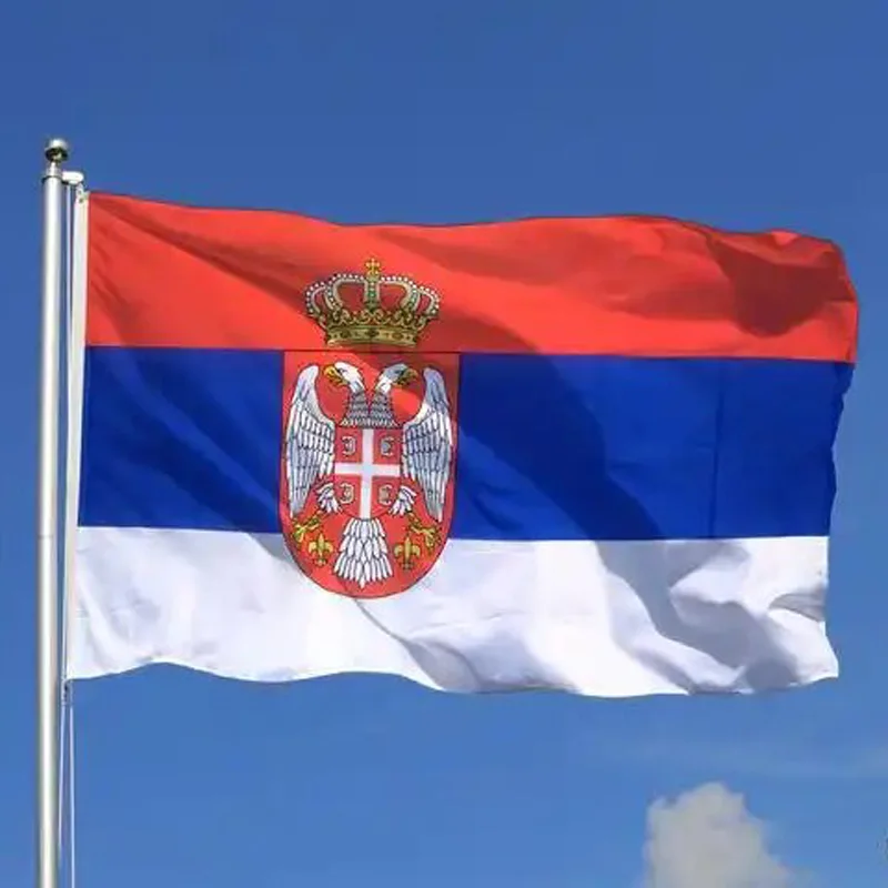 Bandera nacional de Serbia 90x150cm para uso militar al por mayor - imagen 3