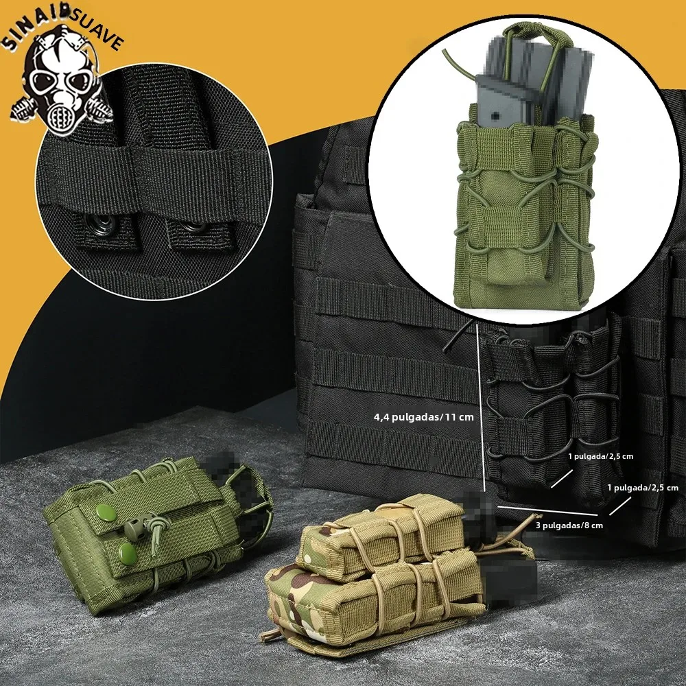 Bolsa táctica MOLLE para cargadores individuales o dobles 5,56/7,62 mm - imagen 5