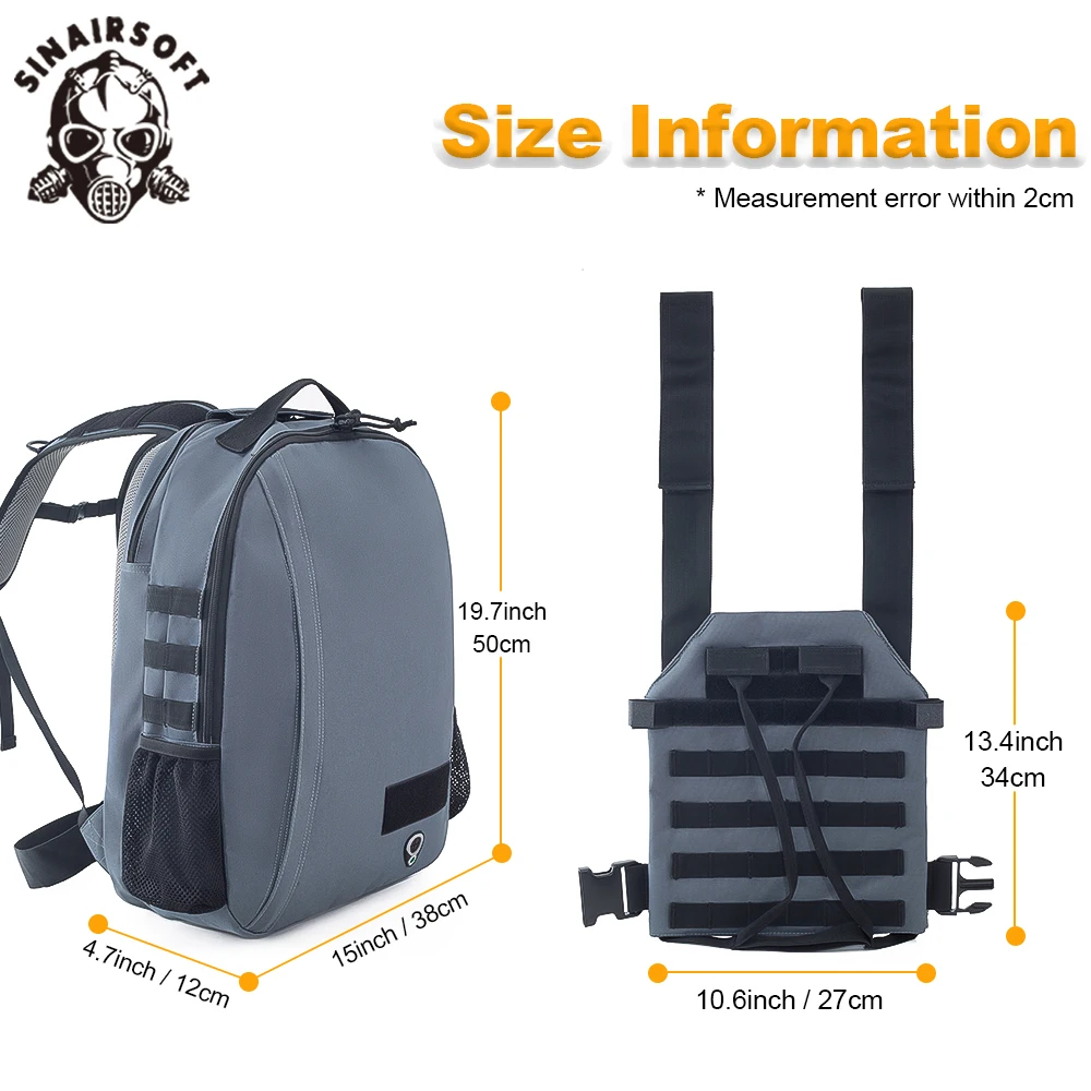 Mochila y placa integrada